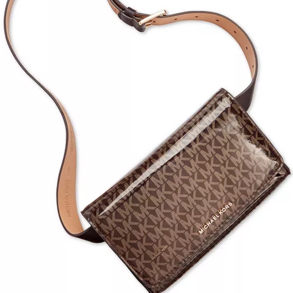 NWT Michael Kors Brown Logo Crossbody Bag